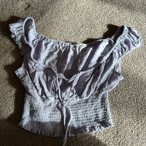 Hollister Light Purple Ruffled Blouse